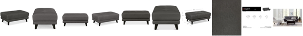 Furniture Lanz Leather Ottoman, Created for Macy's